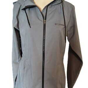 COLUMBIA Gray Hooded Lightweight Jacket sz S